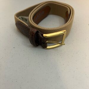 Orvis Vintage Brass Tan and Brown Belt Sz 40